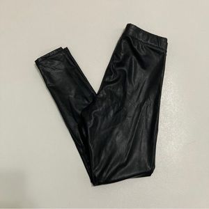Express Black Faux Leather Leggings Womens Size S